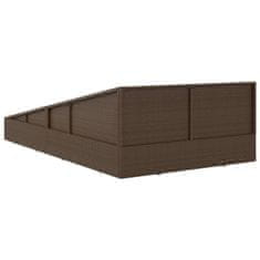 Vidaxl Vrtna postelja rjava 110x200 cm poli ratan