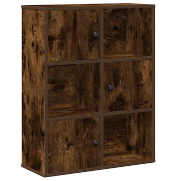 Vidaxl Knjižna omara dimljeni hrast 60x24x76,5 cm inženirski les