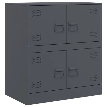 Vidaxl Komoda antracitna 67x39x73 cm jeklo