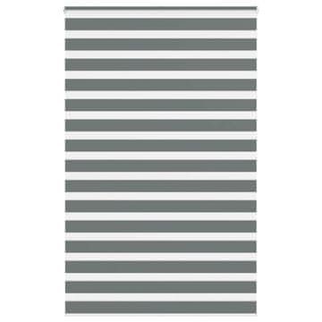 shumee vidaXL Zebra senčilo temno sivo 150x200 cm tkanina širina 145,9 cm