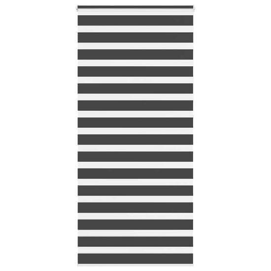 shumee idaXL Zebra senčilo črna 110x230 cm tkanina širina 105,9 cm poliester