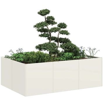Vidaxl vidaXL Cvetlični lonec bel 120x80x40 cm jeklo