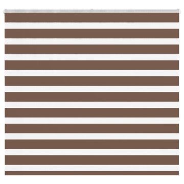 shumee vidaXL Zebra senčilo rjave 160x150 cm tkanina širina 155,9cm poliester