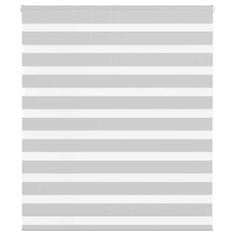 shumee vidaXL Zebra senčilo svetlo sivo 125x100 cm tkanina širina 120,9 cm