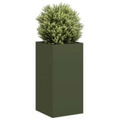 shumee vidaXL Sadilnik Olive Green 40x40x80 cm Hladno valjano jeklo