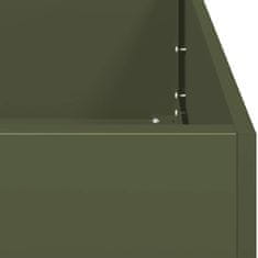 Vidaxl Sadilnik olivno zelena 80x80x30 cm Jeklo