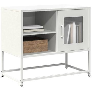 Vidaxl vidaXL TV stojalo belo 68x39x60,5 cm jeklo