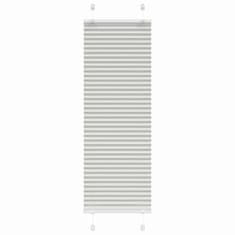 shumee vidaXL Plisirana žaluzija svetlo siva 45x150 cm Širina tkanine 44,4 cm