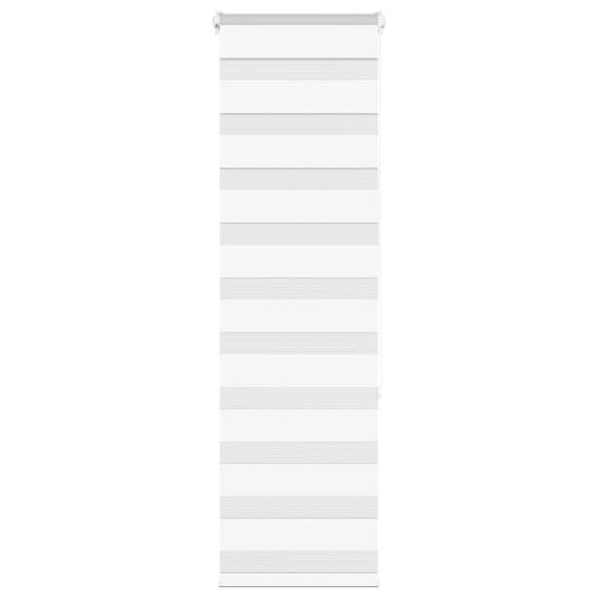 shumee vidaXL Zebra senčilo bela 50x150 cm tkanina širina 45,9cm poliester