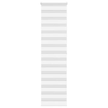 shumee vidaXL Zebra senčilo bela 55x200 cm tkanina širina 50,9cm poliester