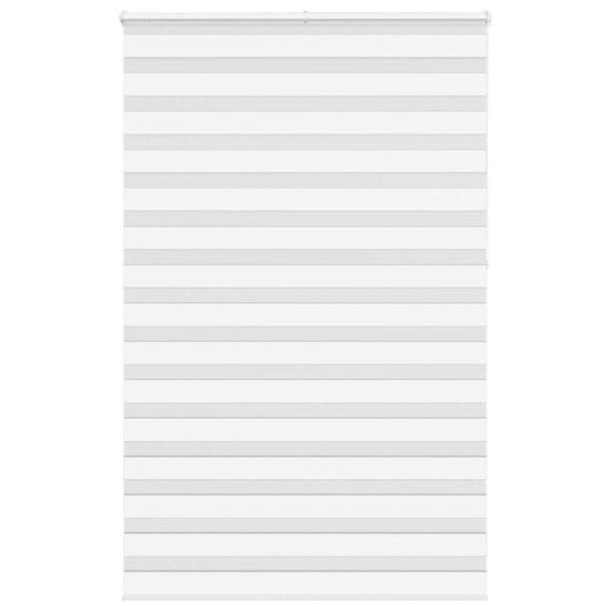 shumee vidaXL Zebra senčilo bela 150x230 cm tkanina širina 145,9cm poliester