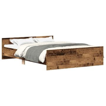 Vidaxl Posteljni okvir brez vzmetnice star les 120x200 cm