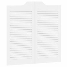 Vidaxl Swing Vrata z odprtinami, 1 par, bela 80x80 cm