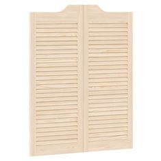 Vidaxl Swing Doors Louvred Design 2 para masivni les borovega lesa