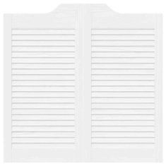 Vidaxl Swing Vrata z odprtinami, 1 par, bela 80x80 cm