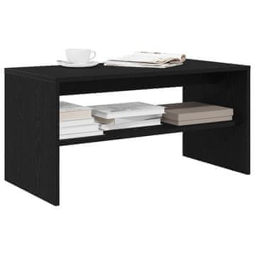 Vidaxl vidaXL TV omarica črn hrast 80x40x40 cm lepljen les