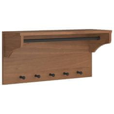 Vidaxl Stenski obešalnik za plašče SANDNES 87x30x42 cm les borovega