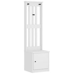 Vidaxl Drevo za dvorano SANDENS bela 45x40x159,5 cm masivni les bora