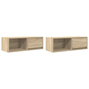 Vidaxl TV omarica 2 kosa sonoma hrast 80x31x25,5 cm inženirski les