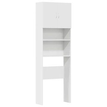 Vidaxl Omara za pralni stroj bela 64x24x190 cm inženirski les