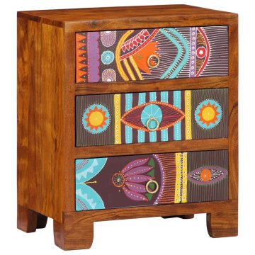 Vidaxl Bivak Multicolor 50x35x60 Masivni les Akacija