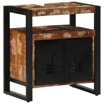 Vidaxl vidaXL Kopalniška omarica za umivalnik 55x35x60 cm masiven predelan les