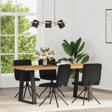 shumee vidaXL Jedilni stoli 4 kosi črno blago