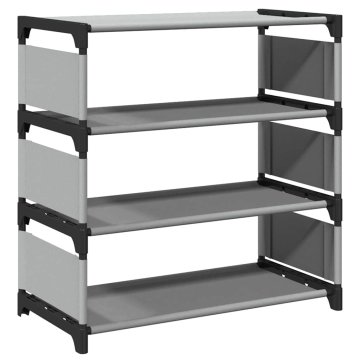 Vidaxl Stojalo za čevlje 4-stopenjsko sivo 54x28x55 cm Netkana tkanina