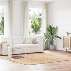 shumee vidaXL Visoka košata preproga NAVARRA bež 240x240 cm poliester
