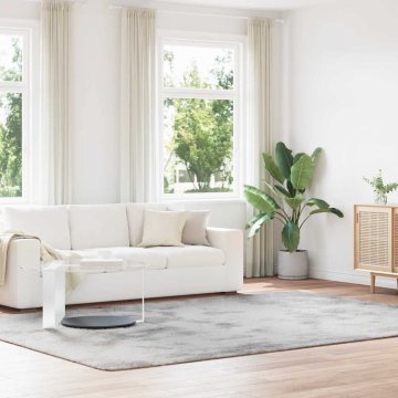 shumee vidaXL Visoka košata preproga NAVARRA svetlo siva 240x340 cm poliester