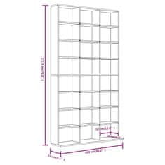 Vidaxl Omarica za CD-je dimljeni hrast 102x23x177,5 cm konstruiran les