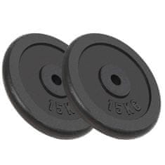 Vidaxl Uteži 2 kosa 2x15 kg lito železo