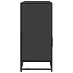 Vidaxl Komoda črna 100x35x76 cm inženirski les