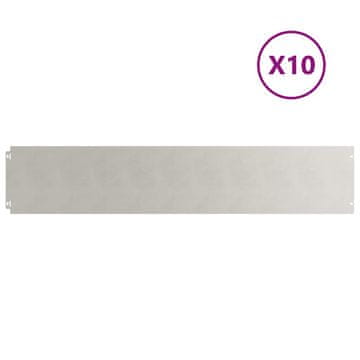 Vidaxl Robniki za trato 10 kosov 20x103 cm iz nerjavečega jekla
