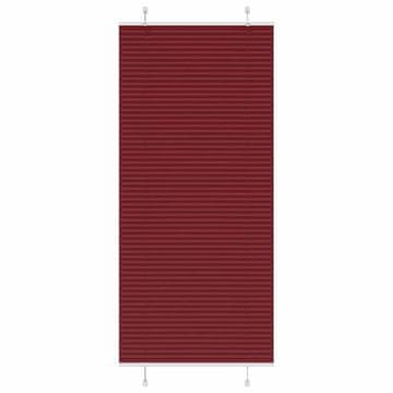 Vidaxl Plisirana žaluzija bordo rdeča 85x200 cm širina blaga 84,4 cm poliester