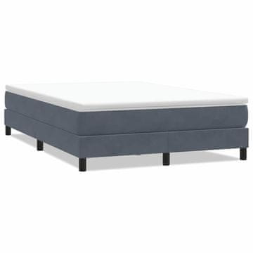 Vidaxl Box spring posteljni brez vzmetnico temno siv 160x210 cm žamet