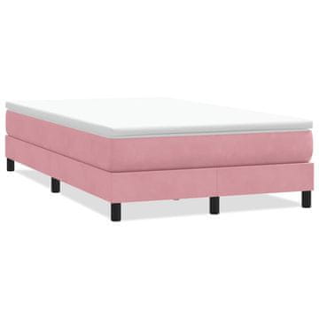 Vidaxl Box Spring postelja brez vzmetnico Pink 120x220 cm Velvet