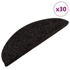 shumee vidaXL Preproge za stopnice samolepilne 30 kosov antracit 56x17x3 cm