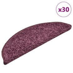 shumee vidaXL Podloge za stopnice 30 kosov temno vijolična 56x17x3 cm
