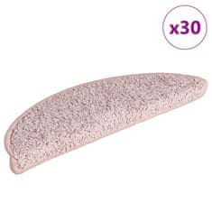 shumee vidaXL Podloge za stopnice 30 kosov svetlo roza 56x17x3 cm