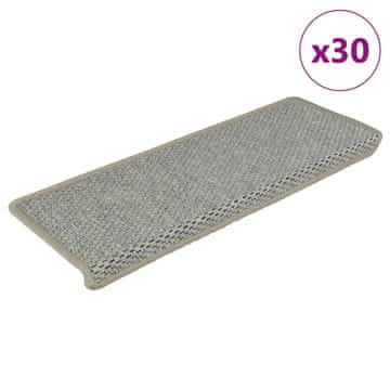 shumee vidaXL Samolepilne preproge za stopnice sisal 30 kos 65x21x4 cm zelena