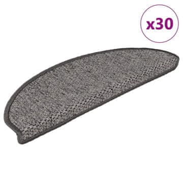 shumee vidaXL Samolepilne preproge za stopnice sisal 30 kosov 65x21x4 cm