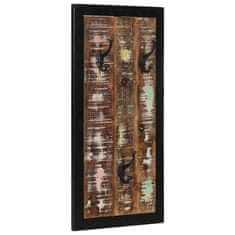Vidaxl Plaščni obešalnik Multicolor 40x2x80 cm masivni les obnovljen