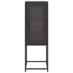 Vidaxl Komoda črna 36x39x107 cm hladno valjano jeklo