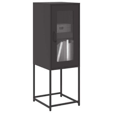 Vidaxl vidaXL Predalnik črne barve 36x39x107 cm hladno valjano jeklo