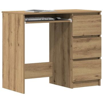 Vidaxl vidaXL Umetniška pisalna miza hrast 90x45x76 cm lepljen les