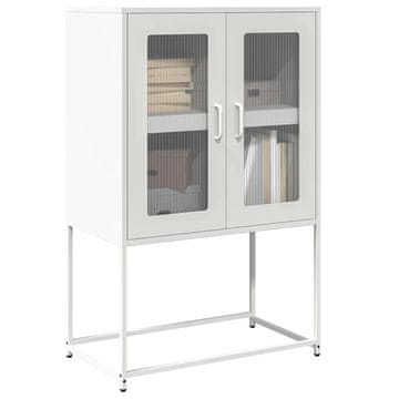 Vidaxl vidaXL Predalnik bela 68x39x107 cm jeklo