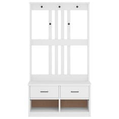 Vidaxl Drevo za dvorano SANDENS bela 87x40x159,5 cm masivni les bora