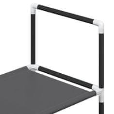 Vidaxl Shoe Rack 4-Tier Black 44x28x77 cm Netkana tkanina