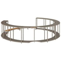 Vidaxl Hot Tub Surround s shranjevanjem in leseno stopnico Grey